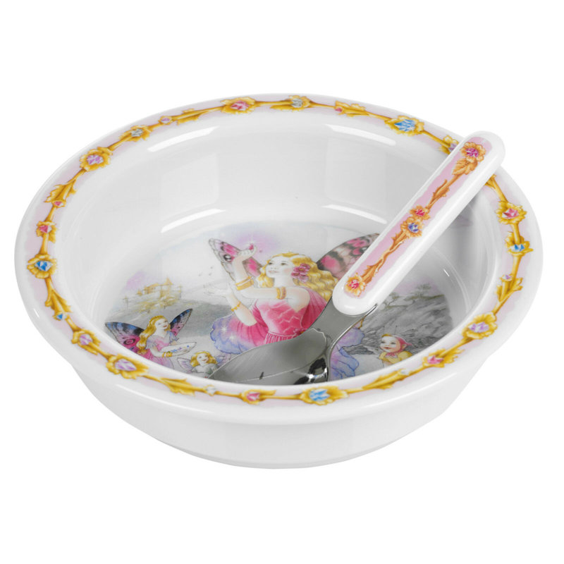 Zoomie Kids Noreen Cereal Bowl and Spoon Wayfair.co.uk